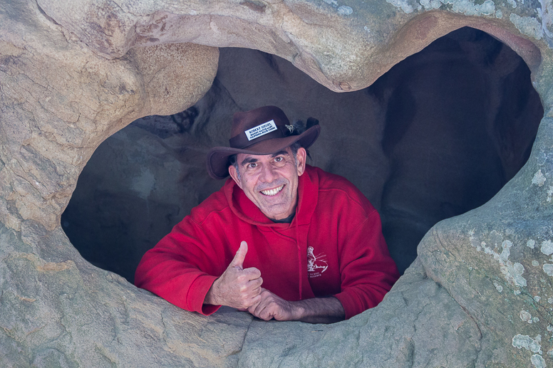 bob in cave at castle rock